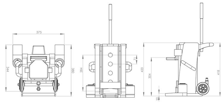 JH30G plus EX德國爪式千斤頂尺寸