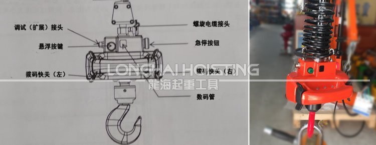 鏈式智能提升機手柄