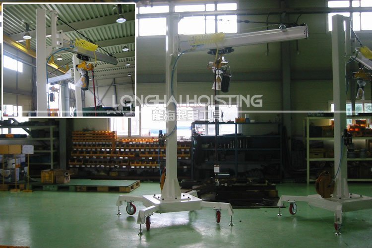 氣動(dòng)葫蘆安裝在懸臂吊