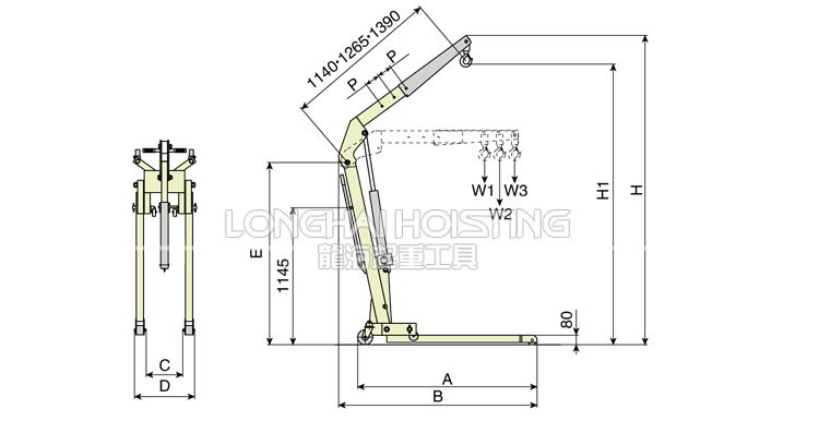 SMC-C折疊式液壓小吊機